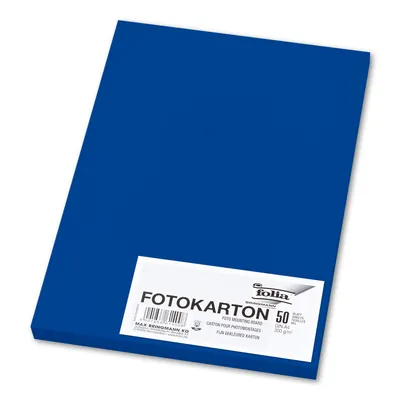 Produktbild von Folia 614/50 36, Blau, A4 (210 x 297 mm), Einfarbig, 300 g/m², 50 Blätter, Deutschland