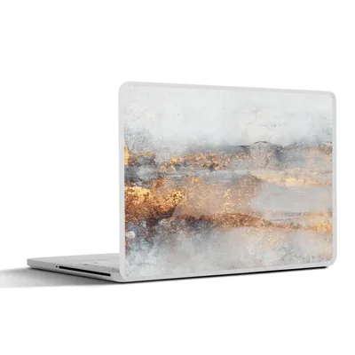 Produktbild von MuchoWow® Laptop Aufkleber Sticker Cover Nebel - Gold - Abstrakt 31x22.5 cm - Laptop-Deko