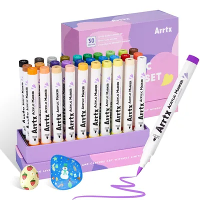 Acrylstifte 30 Farben wasserdicht Pinselspitze für DIY