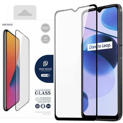 Imagen del producto de Protector de pantalla de vidrio templado 9H con marco para Realme C35, color