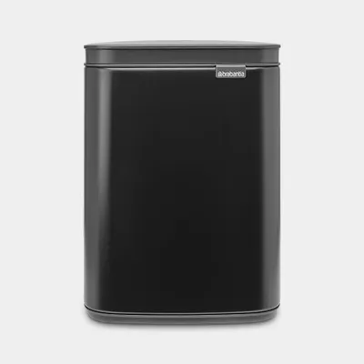 Zdjęcie produktu dla Brabantia Bo Waste Bin, 4 l, Prostokątny, Stal, Czarny, Stal, Ręczny