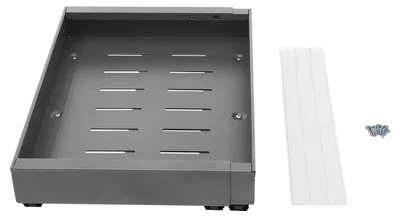 Produktbild von Schrank Organizer - Ausziehbare Schublade - Metall - Teleskopschienen - Tragkraft 15 kg - Platzsparend - Küche Vorratskammer Bad