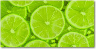 Produktbild von Tulup Glas-Bild -140x70- Wandkunst Dekorative Wand für Küche & Wohnzimmer - Essen & Getränke - Limetten - Grün