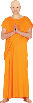 Produktbild von Mönch Mystisches Gewand Serene Kostüm Für Karneval Religiöse Inspiration Spiritueller Charme Seltsamer Zauberer Träne Buddhistische Traditionen Fasching Tunika, Größe: 48 - 50 (M) Farbe: Orange