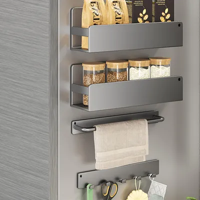 Magnetisches Gewürzregal-Set, 4-teilig, Küchenorganizer