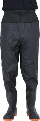 Image de vidaXL Waders à ceinture avec bottes Noir Taille 43