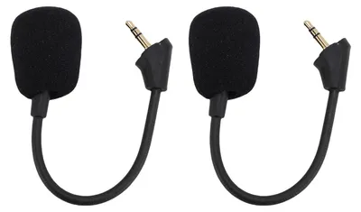 Immagine prodotto di 2 pezzi di ricambio del microfono per le cuffie da gioco HyperX Cloud Alpha S, microfono da gioco staccabile da 3,5 mm, cancellazione del rumore, computer PC