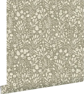 Zdjęcie produktu dla ESTAhome Tapeta kwiaty jasnej oliwkowej zieleni 50 x 900 cm
