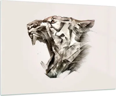 Produktbild von Bilder auf glas - tiger tier - 100x70cm - Glasbilder - Wandbilder - Bilder - Kunstdruck - zum Aufhängen bereit - Wanddekoration aus Glas - Glas Bilder - Wandbild auf Glas - Einteilig - GAA100x70-4113
