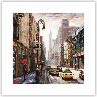 Produktbild von Poster - Poster ohne Rahmen - New York Aquarell - 30x30 cm - Wand Bild - Wanddeko - Wandbilder - Kunstposter - Wandposter - Bilder - Kunstdruck - Wanddekoration - Wandbild - P2XAC30x30-4590