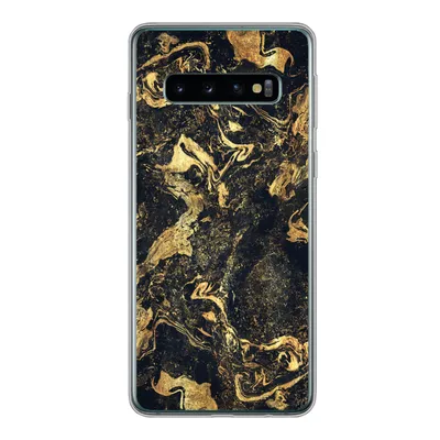 Produktbild von MuchoWow® Handyhülle Schutzhülle Hülle für Samsung Galaxy S10 Marmor - Luxus - Gold Silikon Softcase Handy Hülle - Handytasche