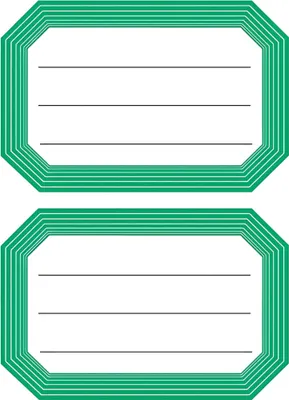 Produktbild von HERMA Buchetiketten grüne Randgestaltung 82 x 55 mm 6 Blatt à 2 Etiketten