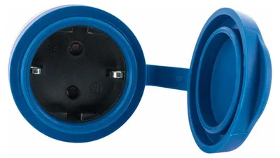 Produktbild von Schwaiger SOAW0044, Blau, Grau, IP44, 230 V, 16 A, 50 Hz, 106 g