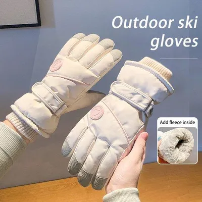 Obrázek produktu pro Zimní rukavice pro ženy / Tlusté zimní rukavice s fleecovou podšívkou / Rukavice na kolo vhodné do chladného počasí
