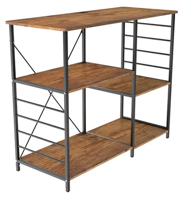 Image de Étagère de cuisine - Étagère pour micro-ondes - Structure en fer - 6 niveaux - 39 × 90 × 83 cm - Gris clair