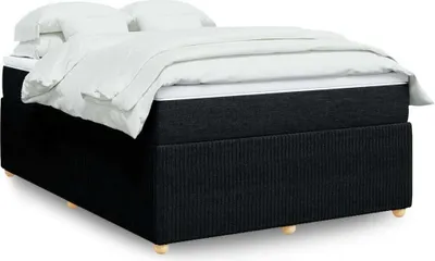 Produktbild von Möbel2024 Boxspringbett mit Matratze Schwarz 160x200 cm Stoff Klassische Betten 391836