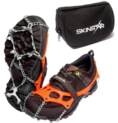 Immagine prodotto di SkinStar ICE PRO: Ramponcini antiscivolo, punte in acciaio, artigli per scarpe, catene per scarpe - Taglia: L (40-44)