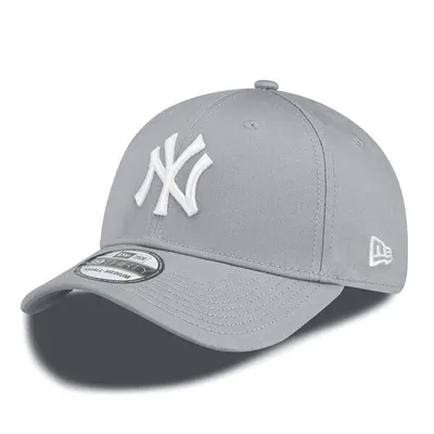 A grey New York Yankees baseball cap with a white logo is shown against a white background.
