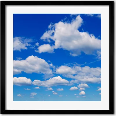 Produktbild von Bild - 50 cm x 50 cm - MDF - Rahmen, Wandkunst - Wolken im Himmel