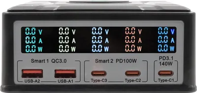 Produktbild von Exsys Multiport HighPower Charger 15W m.QI USB-C PD max.260W - Digital/Daten