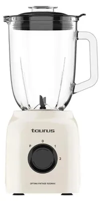 Image de Mélangeur Vintage Optima 1500w, Bol Verre, Design Rétro - Taurus