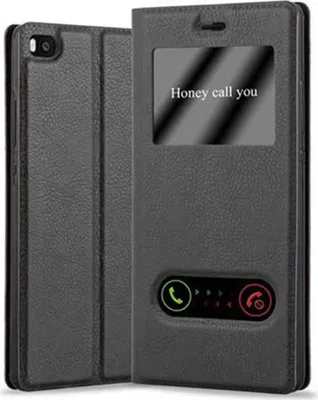Produktbild von Cadorabo Schutzhülle für Huawei P8 Hülle in Schwarz Handyhülle Book Case Cover Etui