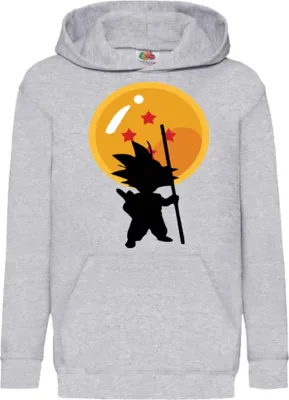 Immagine prodotto di Felpe con cappuccio per bambini Dragon Anime Manga Ball Z Goku 24, 7-8 Jahr - 128 / Gris