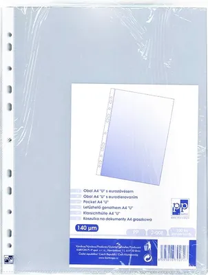 Immagine prodotto di KARTON P+P manica appesa "U" PP liscio A4 150 mic trasparente/ 100 pz