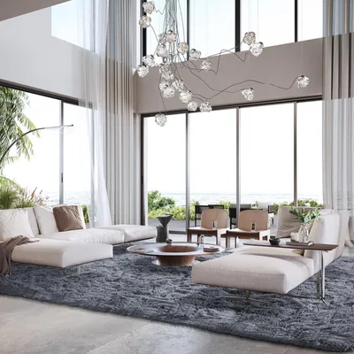 Imagen del producto de Elzusha - Alfombra suave y lavable, de pelo largo, de 200x230 cm, ideal para el salón