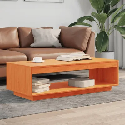 Produktbild von Couchtisch Wachsbraun 110x50x33,5 cm Massivholz Kiefer 844135