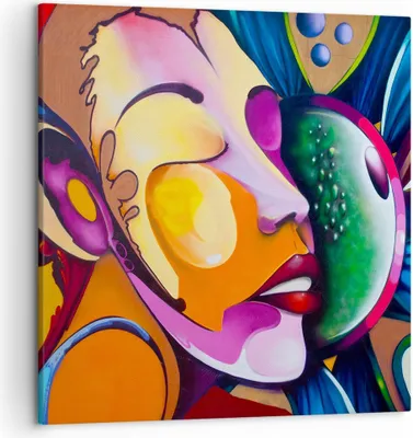 Produktbild von Bild auf Leinwand - Leinwandbild - Abstraktion modern - 50x50cm - Wand Bild - Wanddeko - Wandbilder - Leinwanddruck - Bilder - Kunstdruck - Wanddekoration - Leinwand bilder - Wandkunst - AC50x50-3521