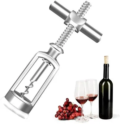 Image de Ouvre-bouteille professionnel pour vin rouge - Tire-bouchon multifonctionnel - Rouge