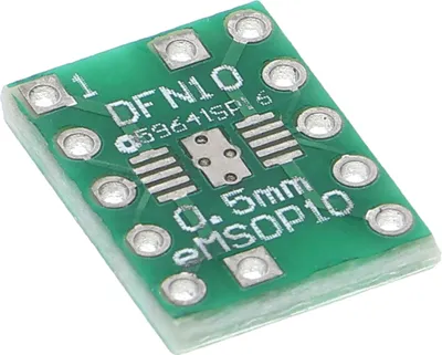 Produktbild von Adapterplatine DFN10 zu DIP10 0,5mm Pitch, 2,54mm