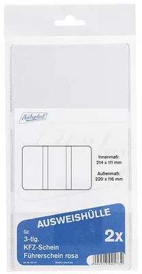 Zdjęcie produktu dla Ausweishülle 220x116mm 10 Stück Verkaufseinheit 663736 4004515002265