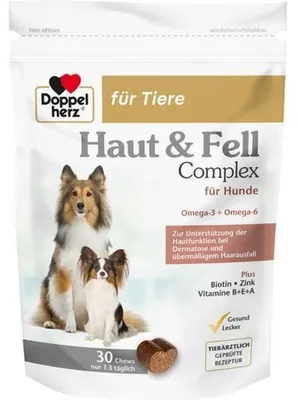 Immagine prodotto di Double Heart for Animals Skin&Fur Complex per cani, 30 strisce da masticare