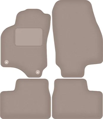 Image de Tapis de sol en velours pour Opel Astra G Cabriolet, Coupé, bertone (1998-2009) - tapis de sol LUX beige (4 pièces)