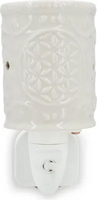 Obrázok produktu pre Elektrická Vonná Lampa, Keramika, Biela, Kvetinový Vzor