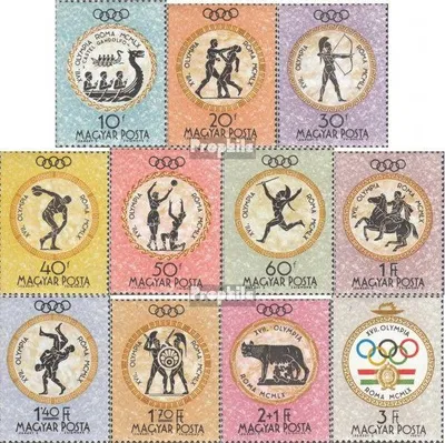 Produktbild von Briefmarken Ungarn 1960 Mi 1686A-1696A (kompl.Ausg.) gestempelt Olympische Sommerspiele 1960