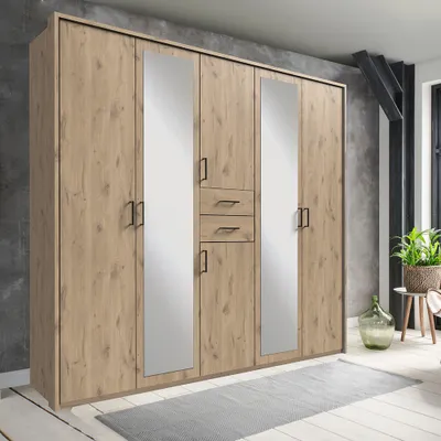 Produktbild von Kleiderschrank 228cm in Eiche DUNBAR-43, inkl. Passepartout