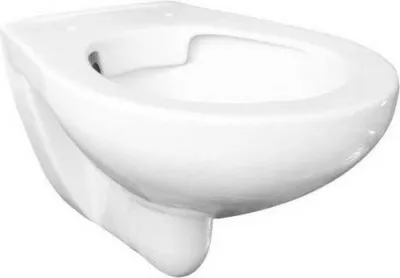 Produktbild von VIGOUR ONE Hänge Wand-WC rund spülrandlos Tiefspüler mit sichtbarer Befestigung, weiß
