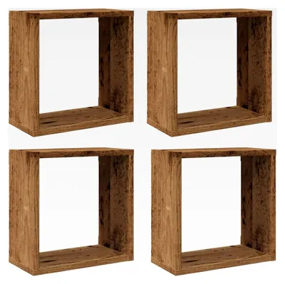 Produktbild von Würfelregal Holzwerkstoff Altholz 30x15x30cm Wandregal Wohnzimmer Aufbewahrung