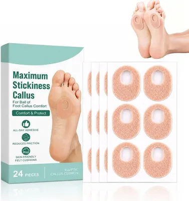 Imagen del producto de Apósitos para callosidades, resistentes al agua, 24 unidades, para aliviar la presión, para pies