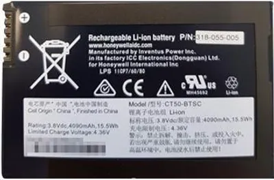 Produktbild von Honeywell 318-055-013, Akku, Honeywell, CT60, Schwarz, 4020 mAh