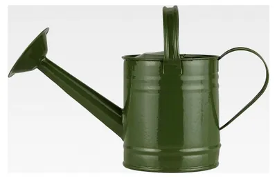 Produktbild von Gießkanne Wasserkanne mit Ausgießer 0,8 Liter Metall Dunkelgrün