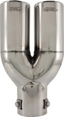 Produktbild von Simoni Racing TRX/77 Auspuffblende Endrohr Blende Ø63mm 220mm Rund V-Form Edelstahl
