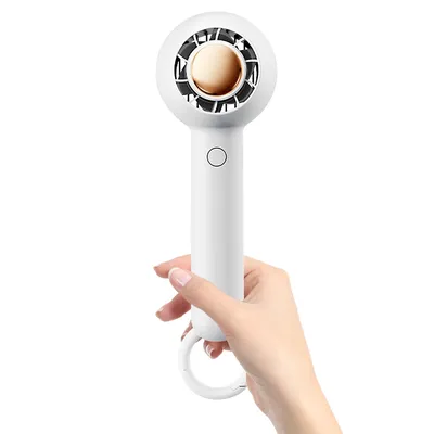 Obrázek produktu pro (Bílý) přenosný ventilátor, dobíjecí mini USB ruční ventilátor, tichý ruční ventilátor bez lopatek