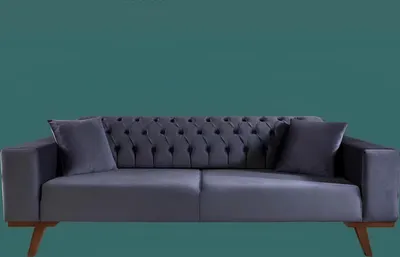 Image de Canapé Design Trois Places Canapé Moderne Gris Canapé Meubles Rembourrés Nouveau Canapé Bois