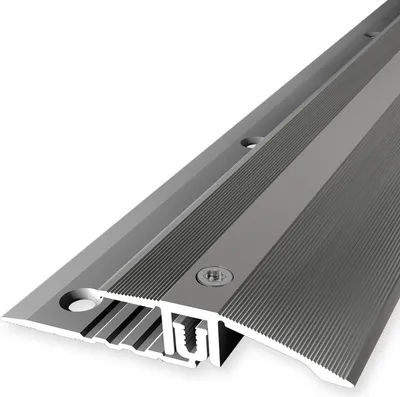 Produktbild von PROVISTON | Abschlussprofil | Übergangsprofil | Breite: 44 mm | Höhenausgleich: 6.5 - 16 mm | Länge: 900 mm | Aluminiumprofil | Edelstahloptik | 1 Stück