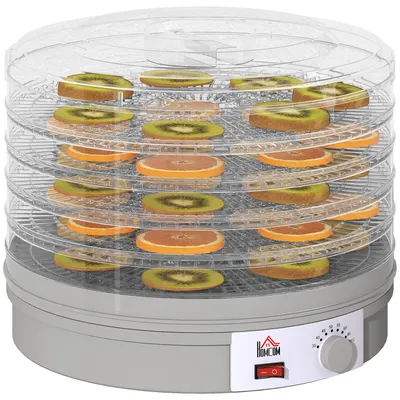 Produktbild von HOMCOM 5-stöckiger Dörrautomat für Obst, Fleisch, Gemüse, Tierleckerlis