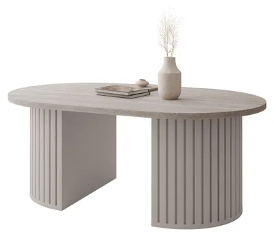 Produktbild von MIRJAN24 Couchtisch Wotkon, Wohnzimmer Tisch (Farbe: Sandbeige / Travertin)